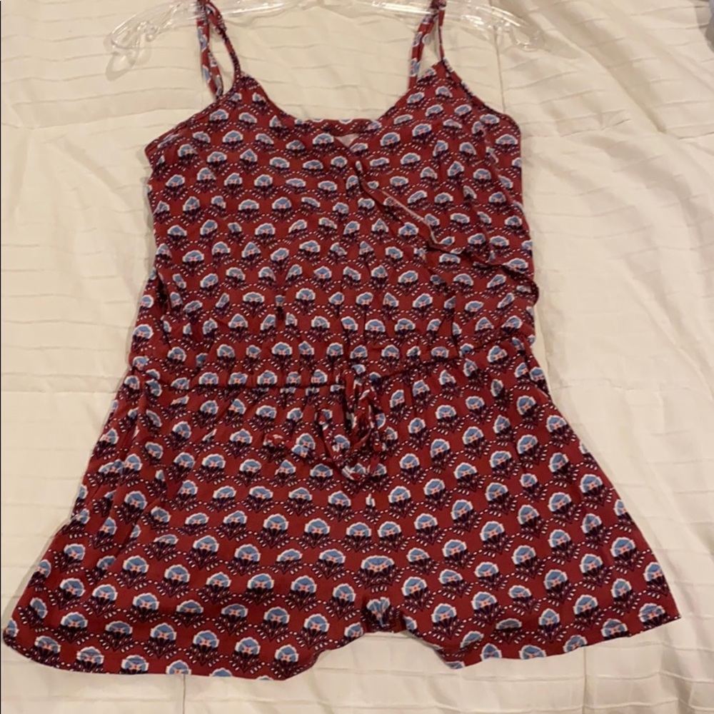 Burgundy Design Romper
